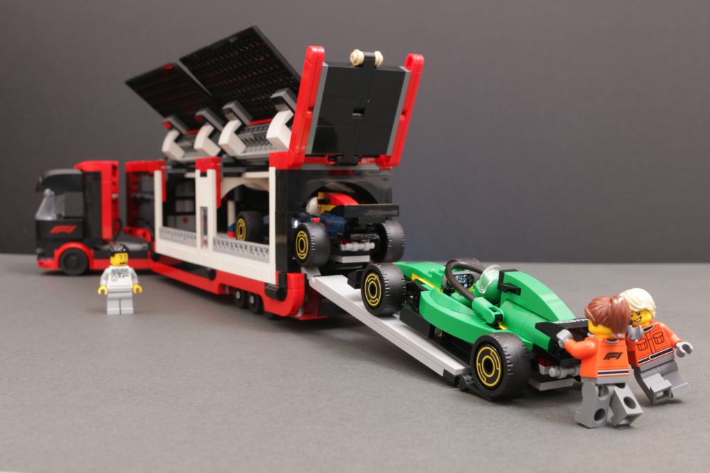 LEGO City 60445 F1 Truck with RB20 AMR24 F1 Cars review 5 1024x683