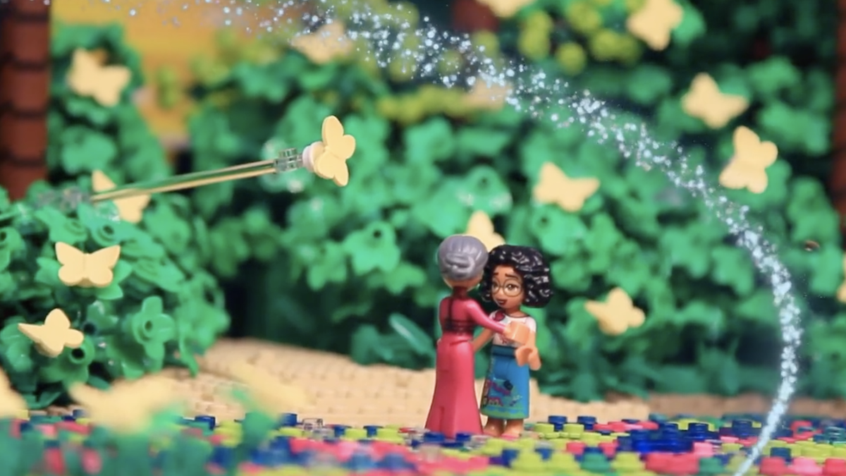 Encanto star shows off LEGO Disney 100 build