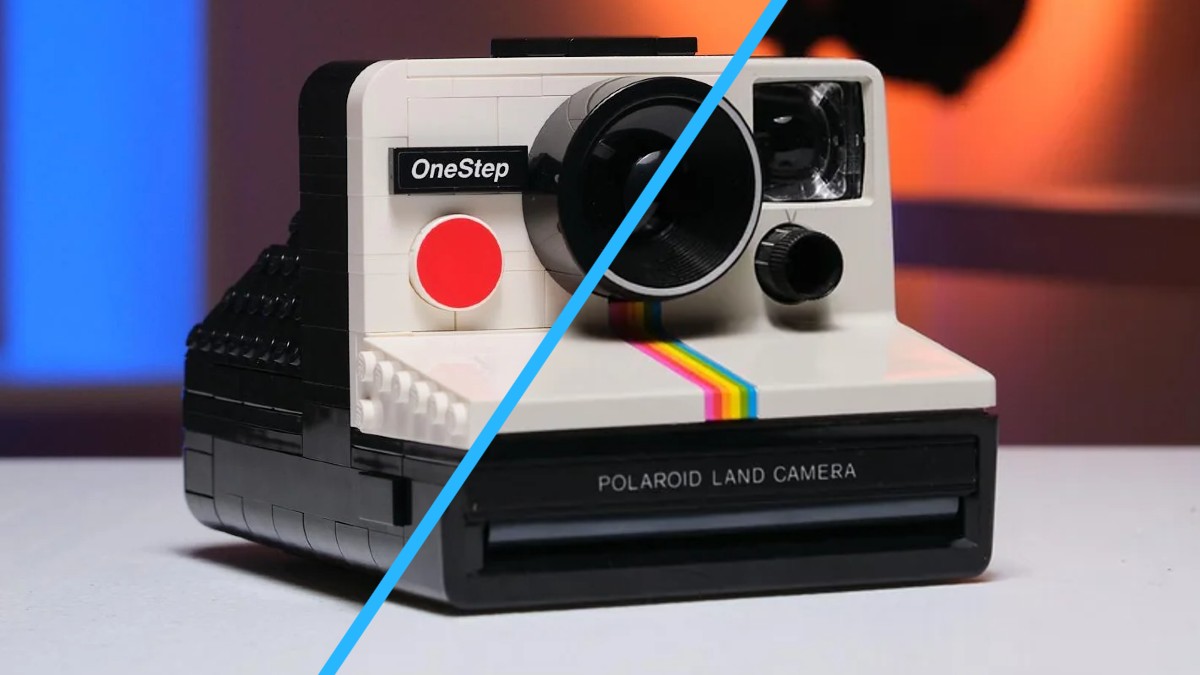 LEGO Ideas 21345 Polaroid compared to the real deal
