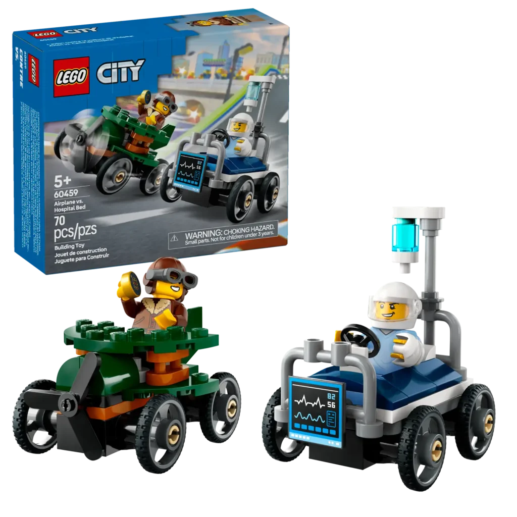 LEGO City 60459 Airplane vs. Hospital Bed Race Car Pack  1024x1024