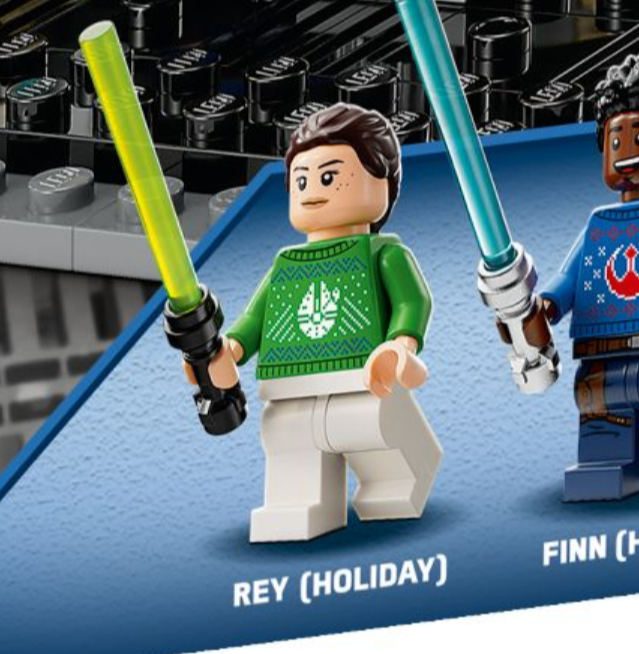 lego star wars 40658 millennium falcon holiday diorama rey lightsaber