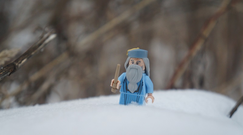 Brick Pic of the Day: Dumbledore in the snow
