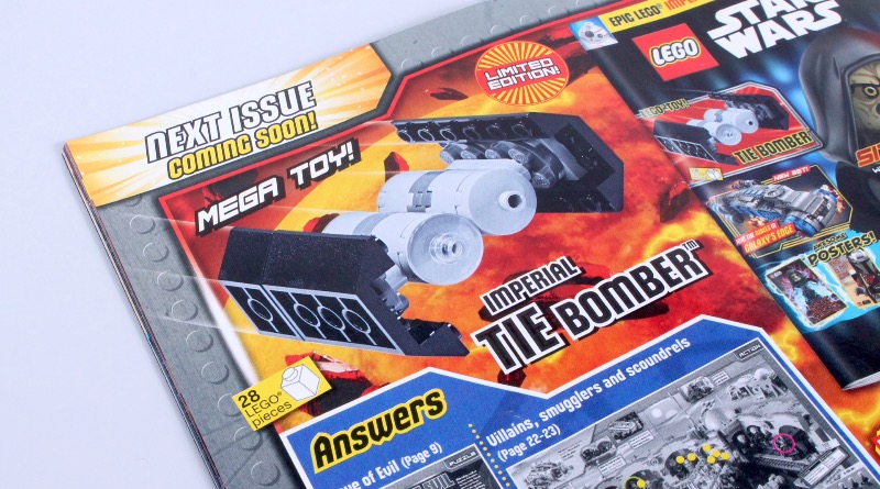 Next month's LEGO Star Wars magazine keeps the TIE Bomber train rolling