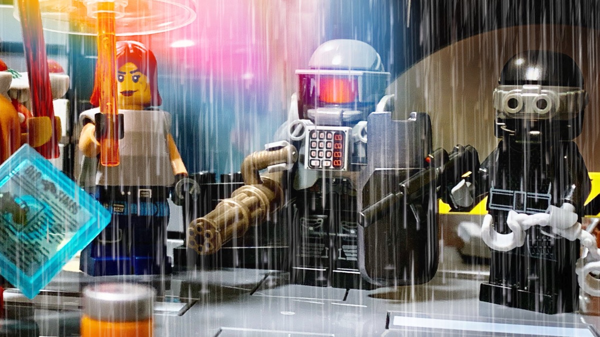 Brick Pic of the Day: Cyberpunk city street