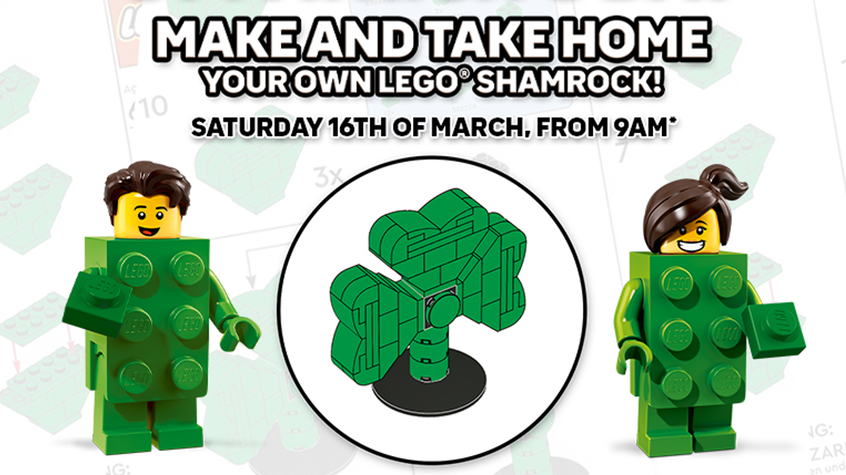 Free LEGO Shamrock make and take event celebrates St. Patrick’s Day