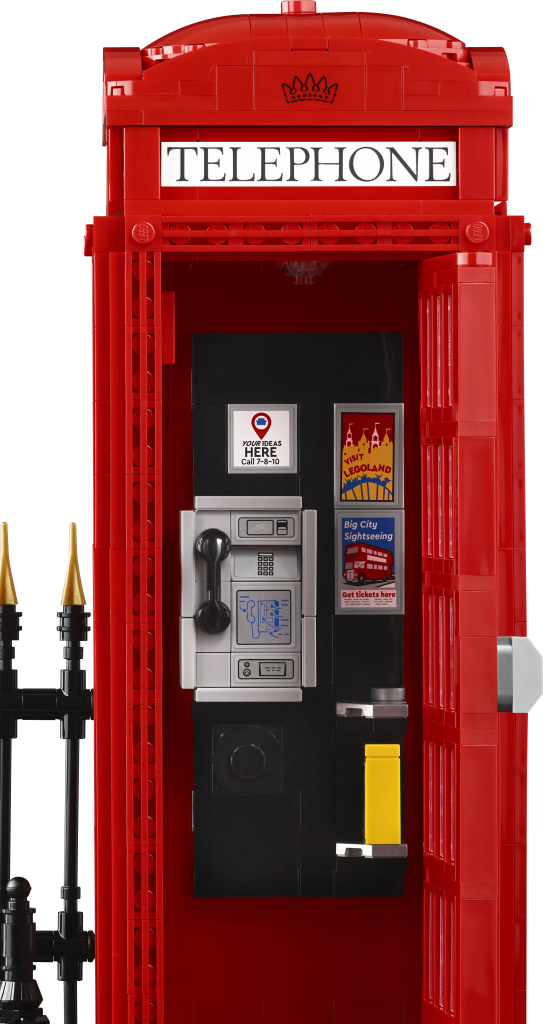 LEGO Ideas 21347 red london telephone box product shot 8 543x1024