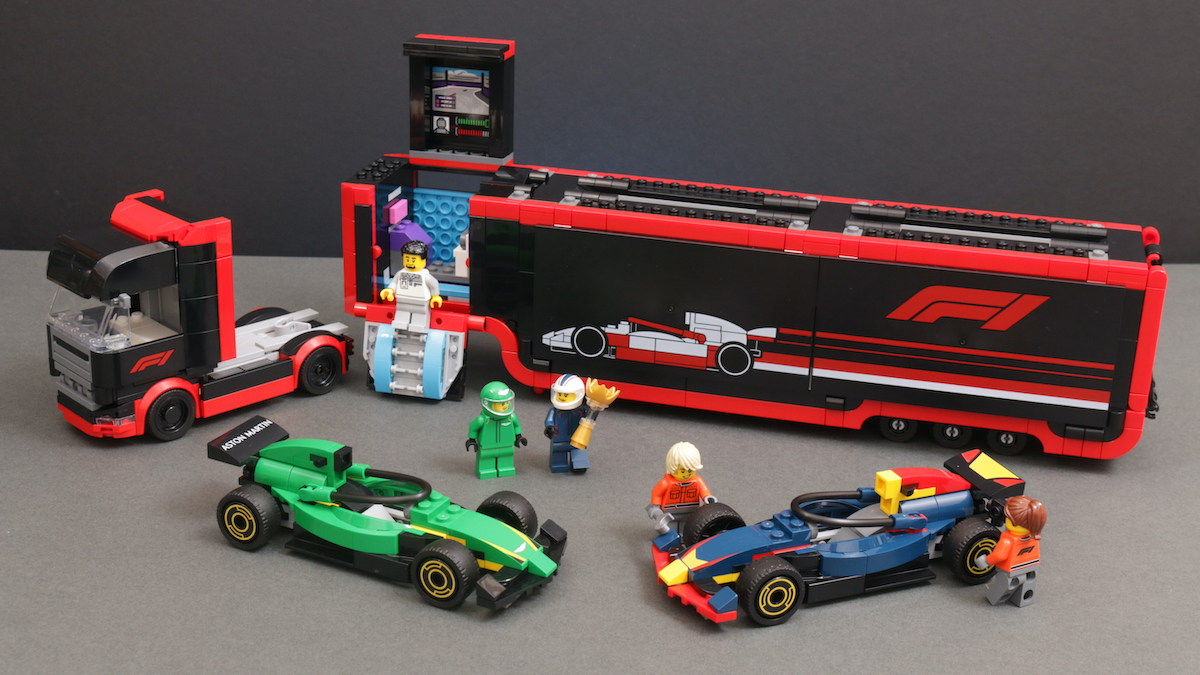 LEGO City 60445 F1 Truck with RB20 & AMR24 F1 Cars review