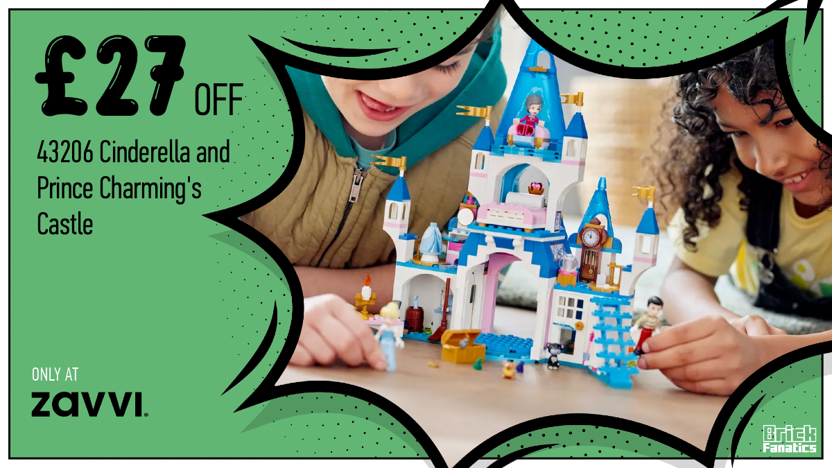 Save a massive £27 on LEGO Disney 43206 Cinderella and Prince Charming's Castle