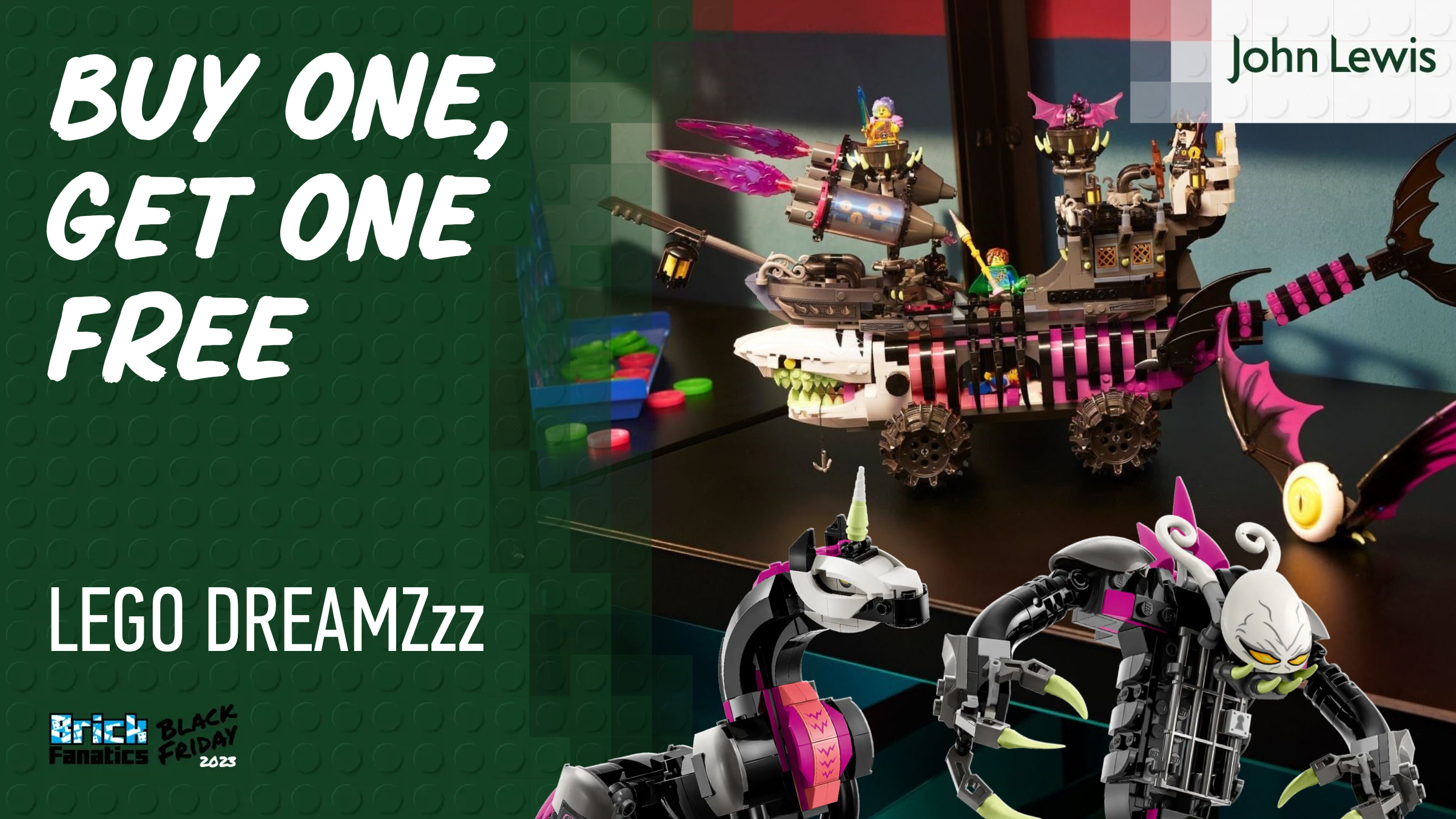Buy one, get one free on LEGO DREAMZzz sets at John Lewis