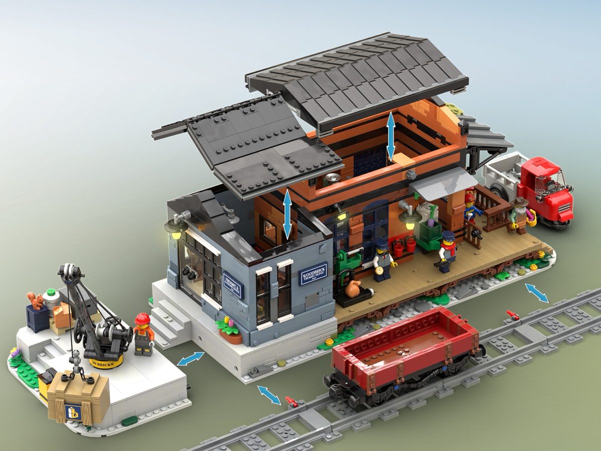 LEGO BrickLink Series 9 Woodbrick Freight Depot 2 1200x900