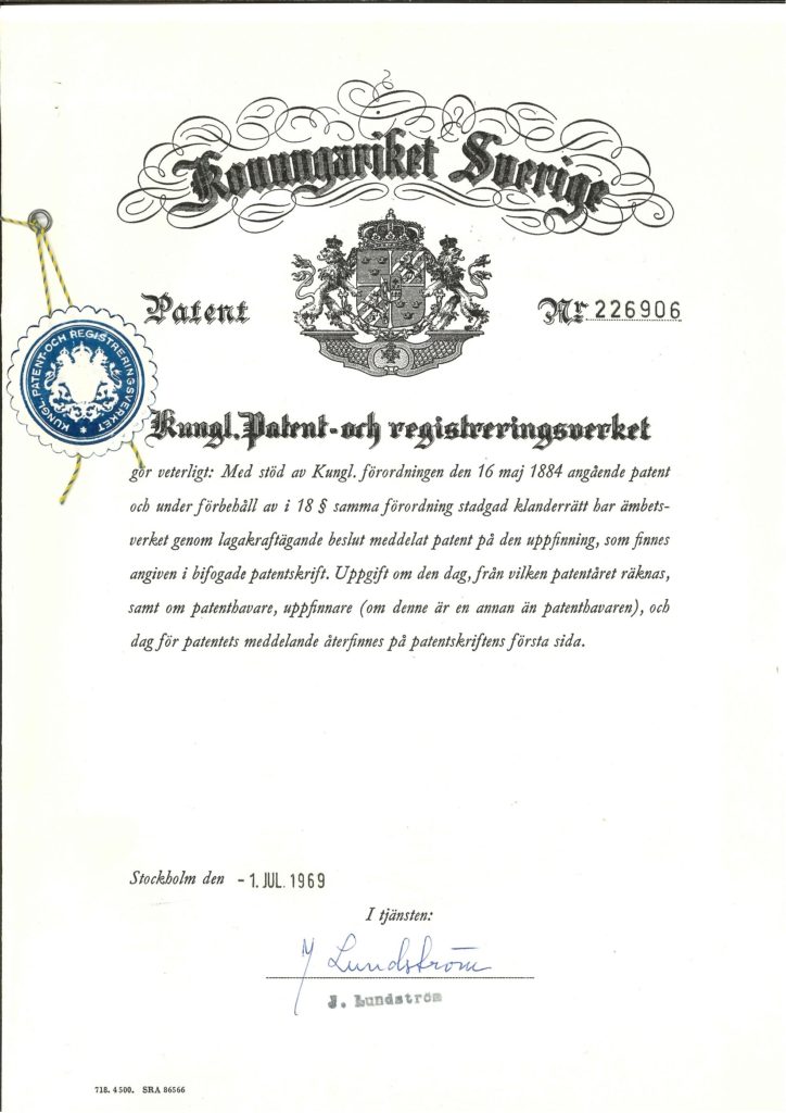 LEGO Brick Patent Sweden