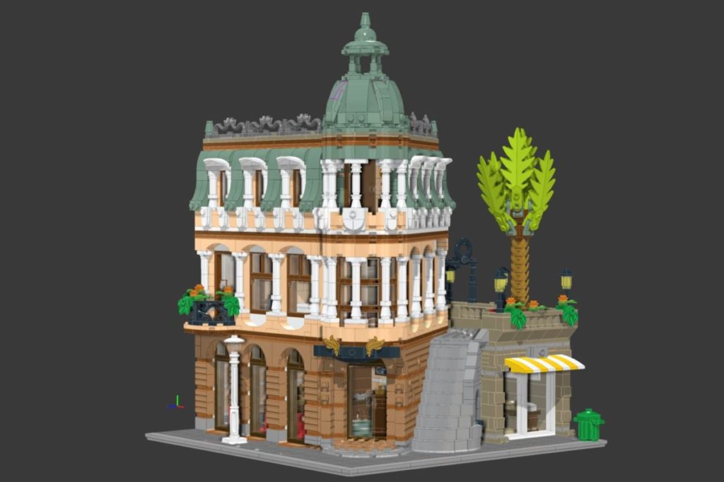 LEGO for Adults 10297 Boutique Hotel sketch model 3 1024x681