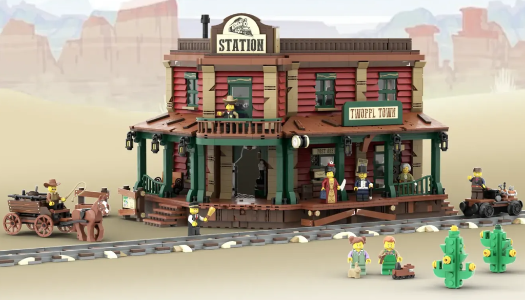 LEGO Ideas western train station 4 1024x585