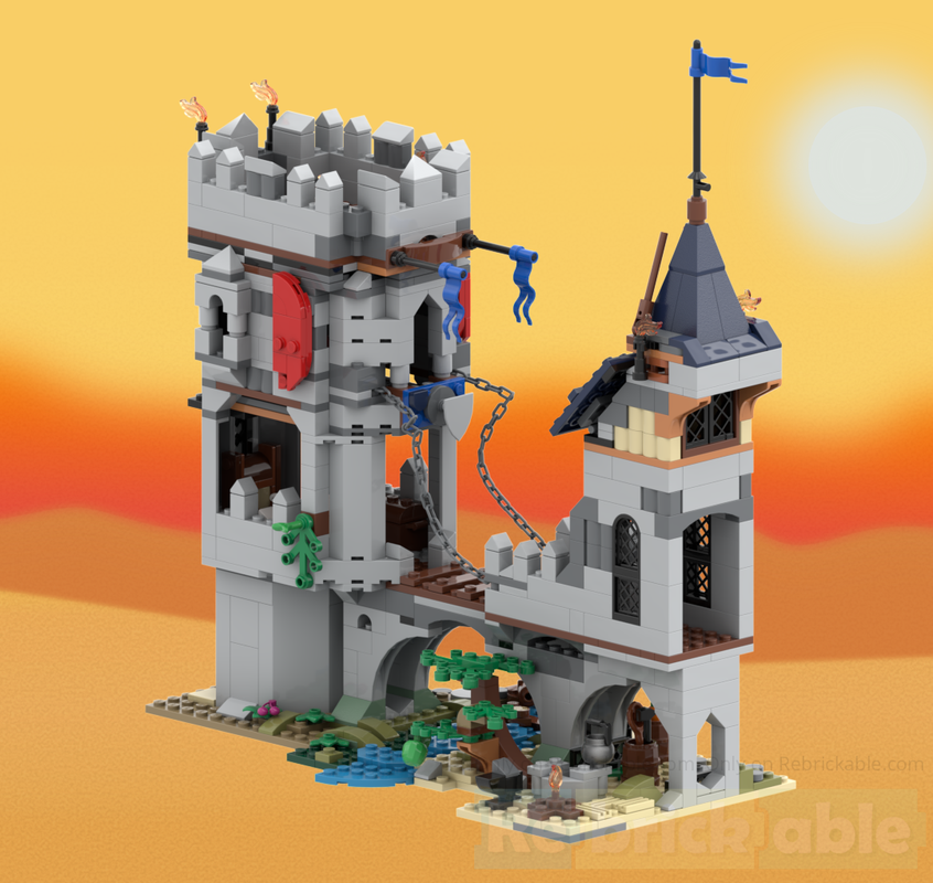 Rebrickable LEGO 31168 Bridge Keep alt build 1