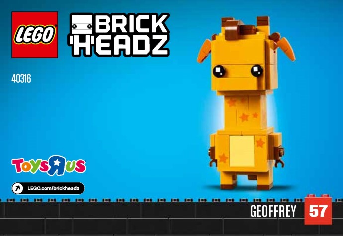 LEGO BrickHeadz Toys R Us exclusive 40316 Geoffrey revealed