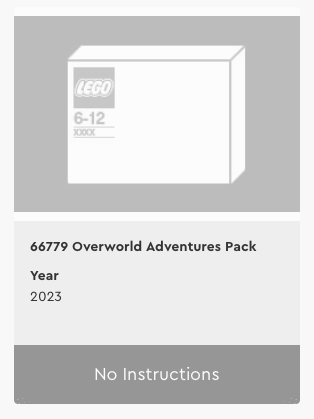 LEGO 66779 Overworld Adventures Pack