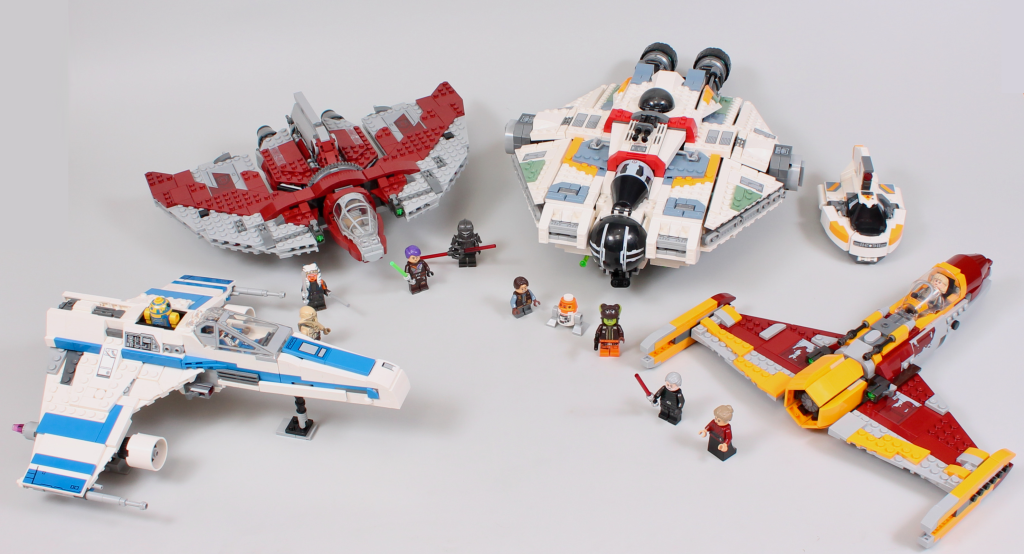 LEGO Star Wars 75357 Ghost Phantom II 75362 Ahsoka Tanos T 6 Jedi Shuttle 75364 New Republic E wing vs. Shin Hatis Starfighter critique 1 1024x554