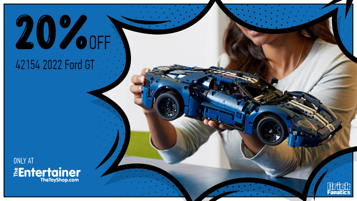 Speed over to The Entertainer for 20% off LEGO Technic 42154 2022 Ford GT 