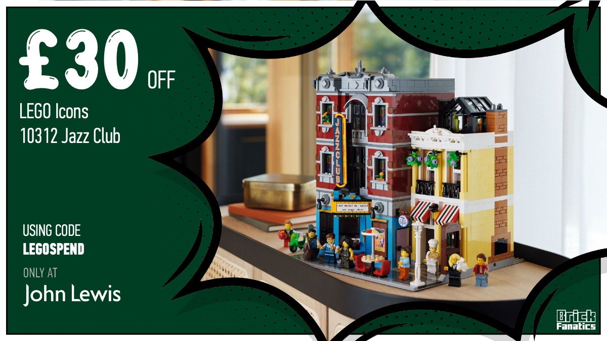 Save big on a night out at LEGO Icons 10312 Jazz Club with John Lewis