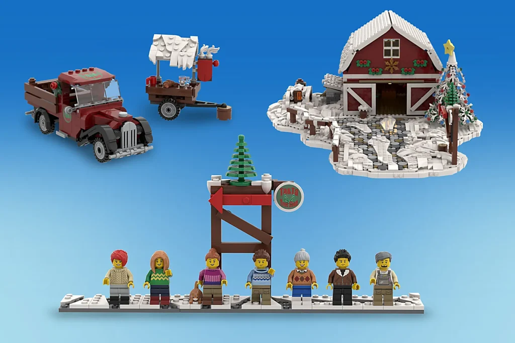 LEGO Ideas red barn tree shop 3 1024x682