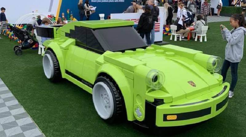 Giant LEGO Speed Champions Porsche 911 Turbo at Laguna Seca
