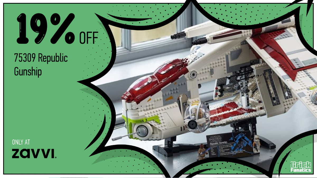 Save £65 on LEGO Star Wars 75309 Republic Gunship at Zavvi