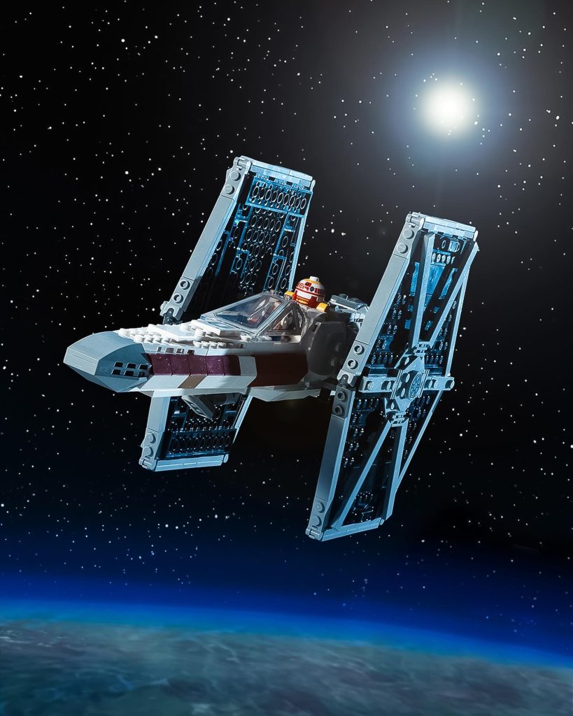LEGO Star Wars 75393 TIE Fighter and X Wing Mash up Shundeez photography 5 819x1024