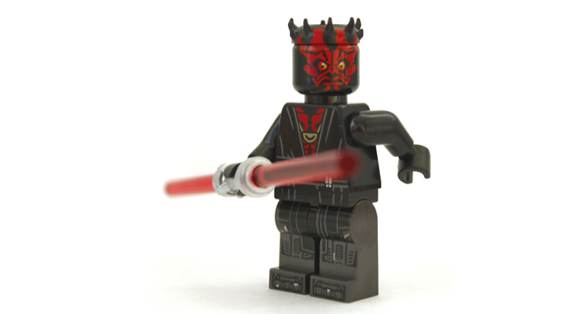 Closer look at LEGO Star Wars Character Encyclopedia exclusive Darth Maul minifigure