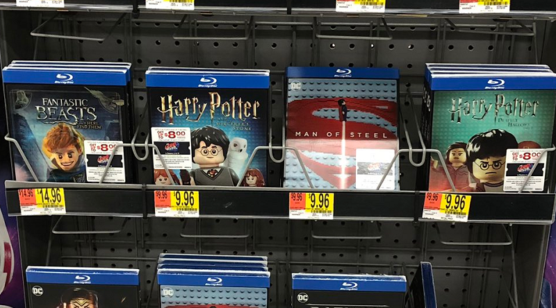 Special LEGO packaging for Warner Bros. movies at Wal*Mart