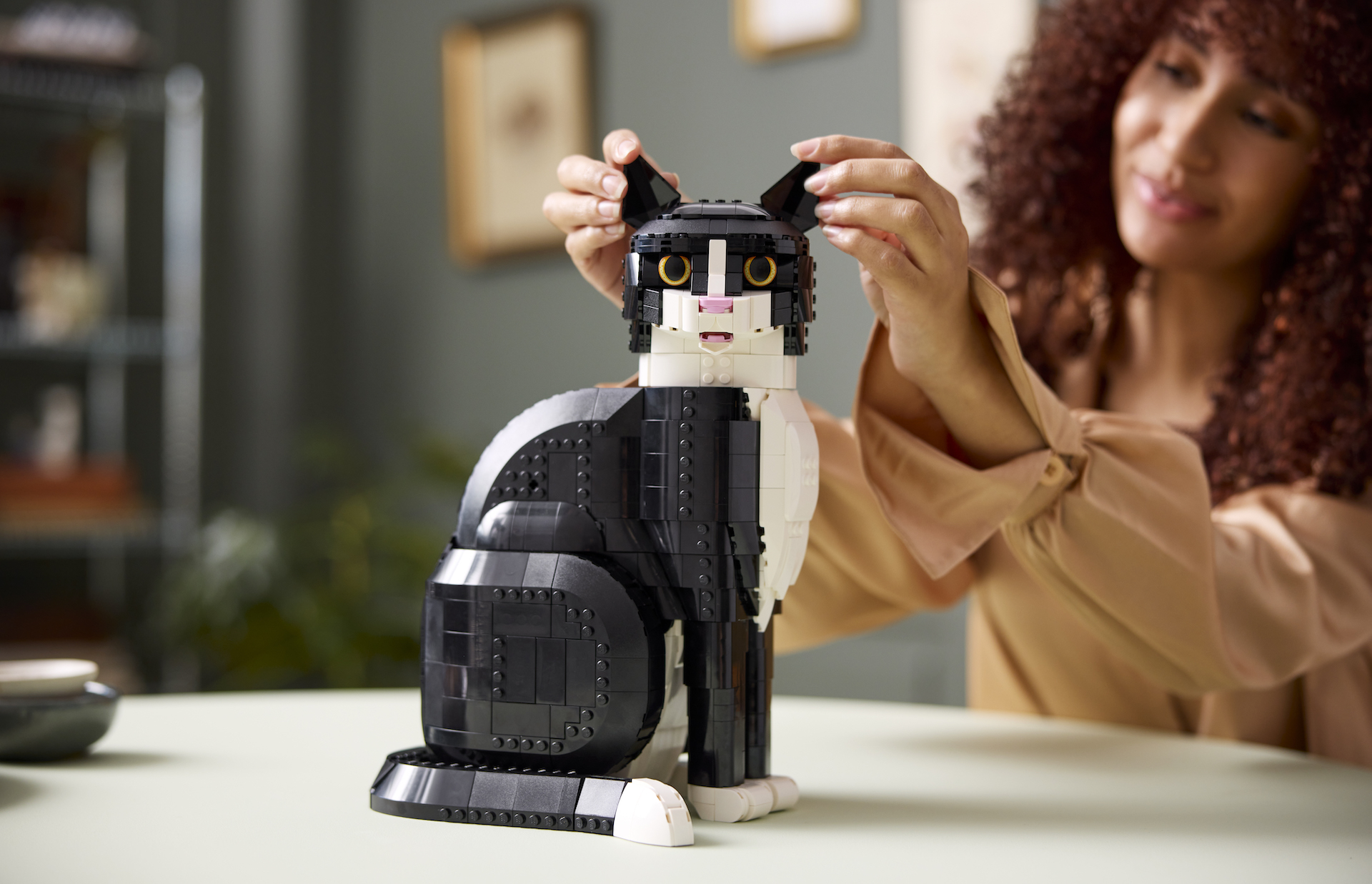 LEGO Ideas team reveals reasons for 21349 Tuxedo Cat colour swap