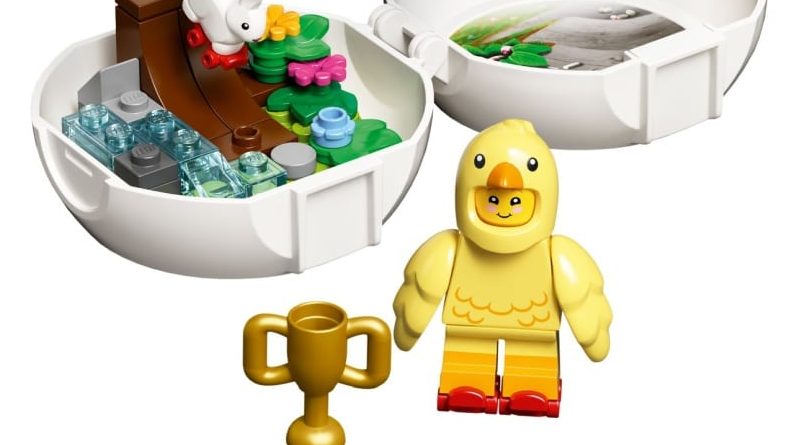 Last day for free LEGO Easter 853958 Chicken Skater Pod gift with purchase set