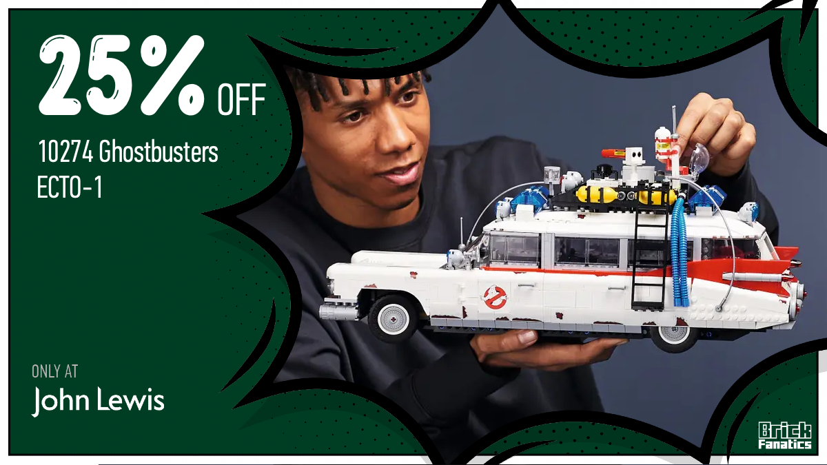 Who ya gonna call? John Lewis, for huge discount on 10274 Ghostbusters ECTO-1