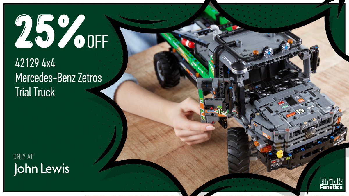 John Lewis drops price of 42129 4x4 Mercedes-Benz Zetros Trial Truck in LEGO sale