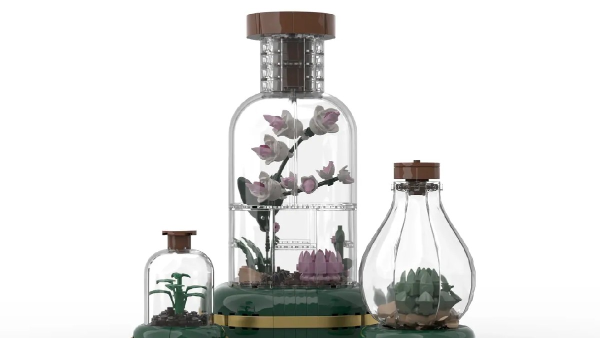 Botanicals-compatible terrariums proposed for LEGO Ideas