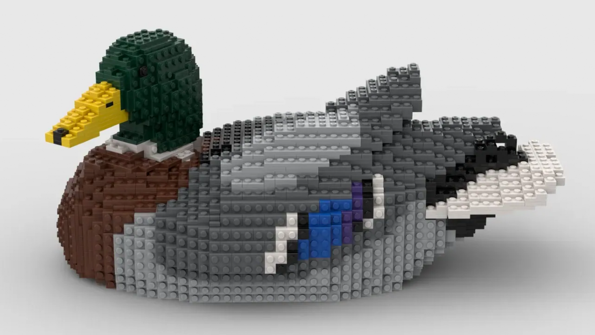 Life-sized LEGO mallard quacks its way to 10K on LEGO Ideas