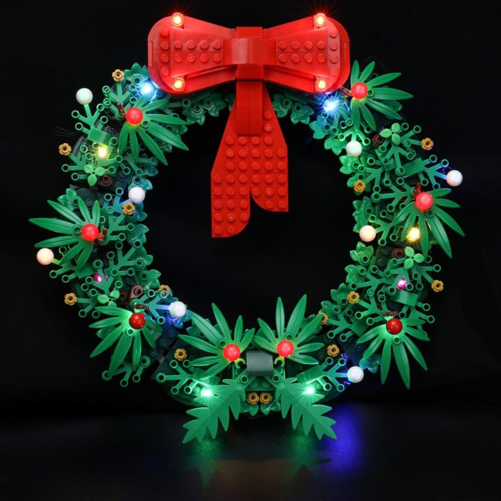 Lightailing LEGO Seasonal 40426 Christmas Wreath 2 in 1 lighting kit 1024x1024