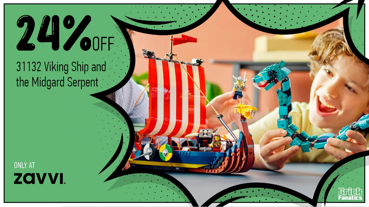 Set sail for Valhalla with 24% off LEGO Creator 31132 Viking Ship and the Midgard Serpent
