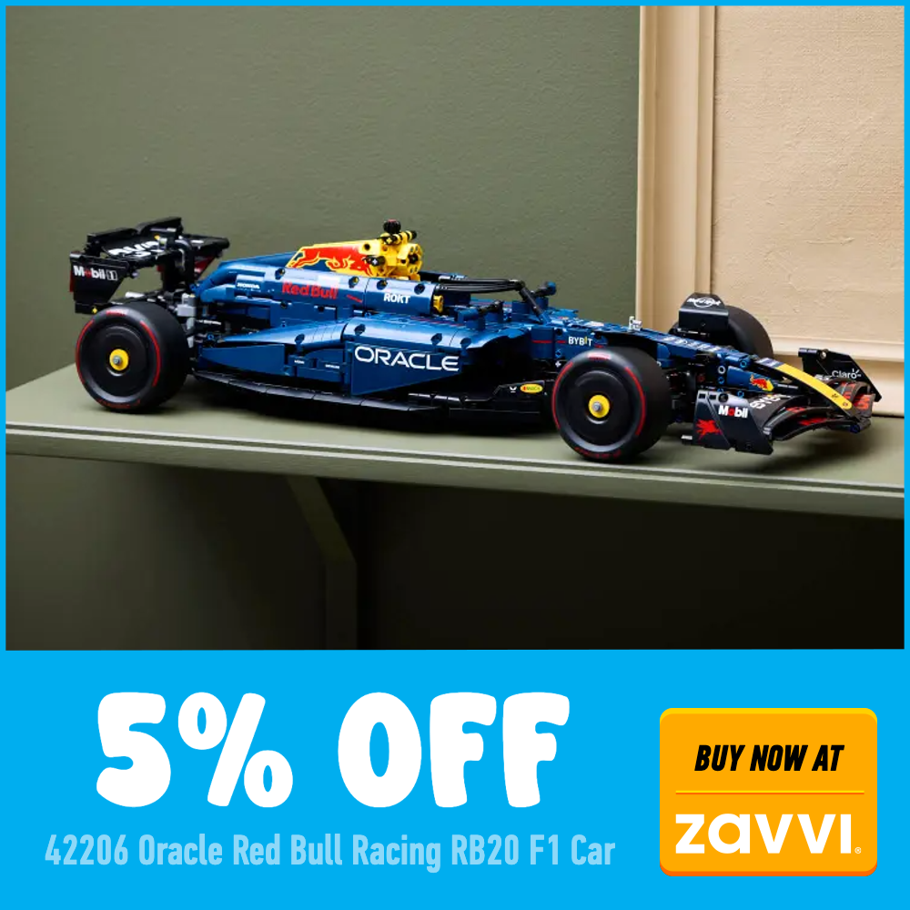 LEGO Technic 42206 Oracle Red Bull Racing RB20 F1 Car Zavvi 5 off deal card