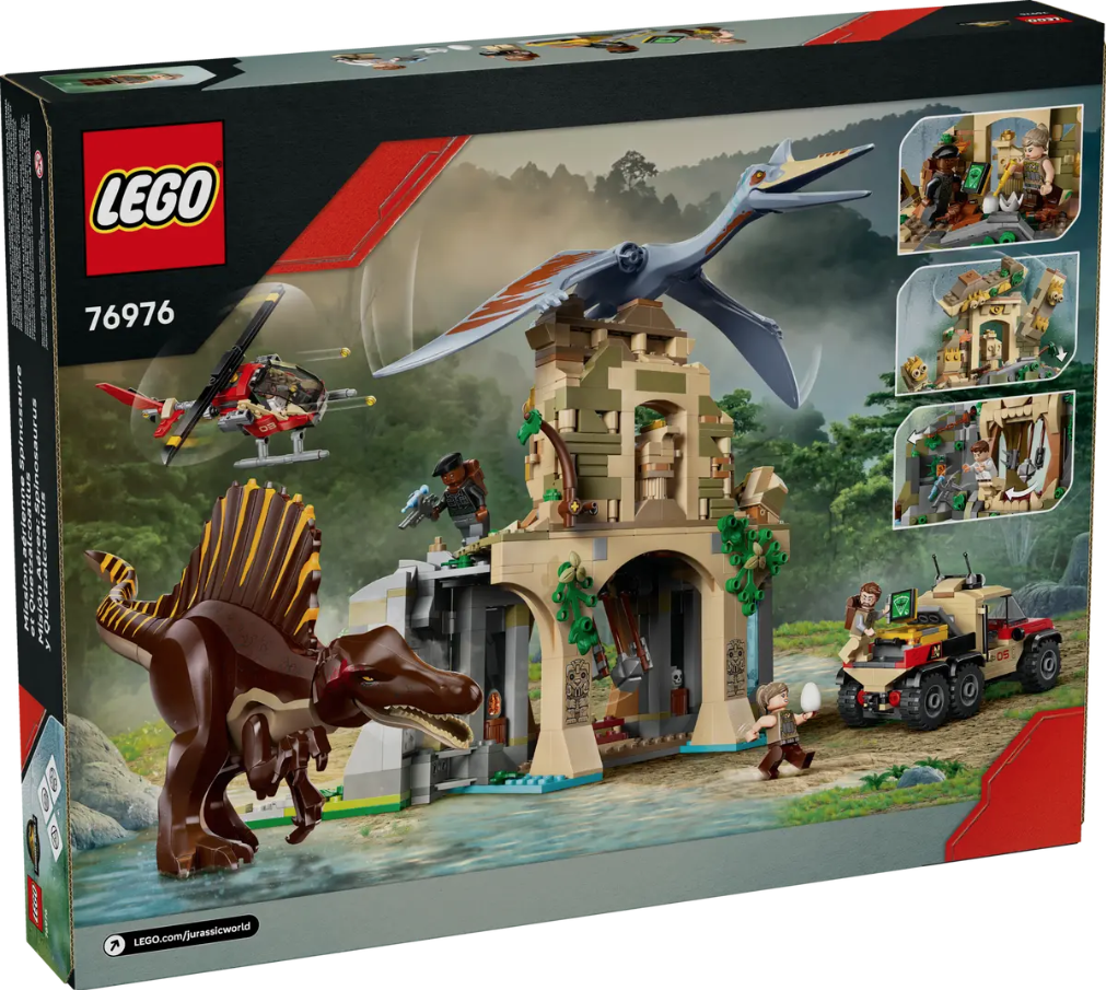 LEGO Jurassic World 76976 Spinosaurus Quetzalcoatlus Air Mission box back