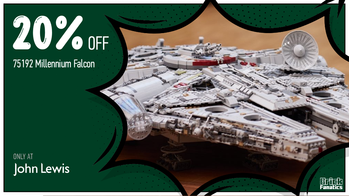 Grab a huge 20% off LEGO Star Wars 75192 Millennium Falcon at John Lewis