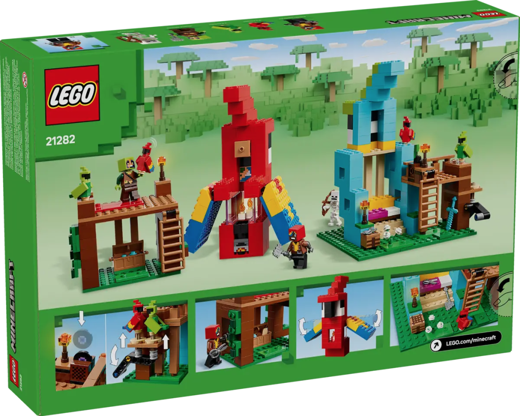 LEGO Minecraft 21282 The Parrot Houses box back 1024x819